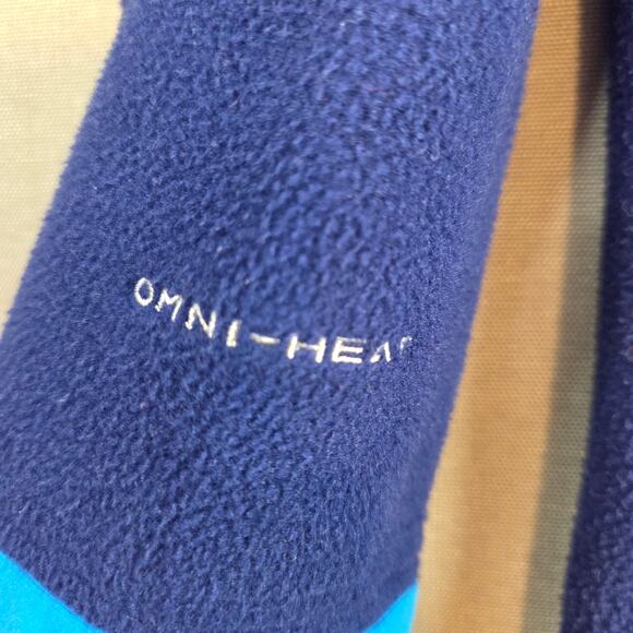 Columbia Omni-Heat 1/4 Zip Pullover Blue Mens Large Approx No Size Tag - Picture 14 of 16